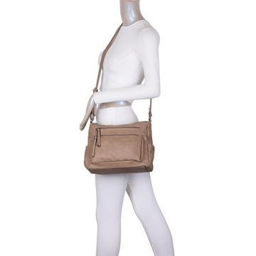 ITALYSHOP24 Schultertasche Damen Tasche Shopper Crossbody, als Handtasche, Umhängetasche, Hobo Bag tragbar