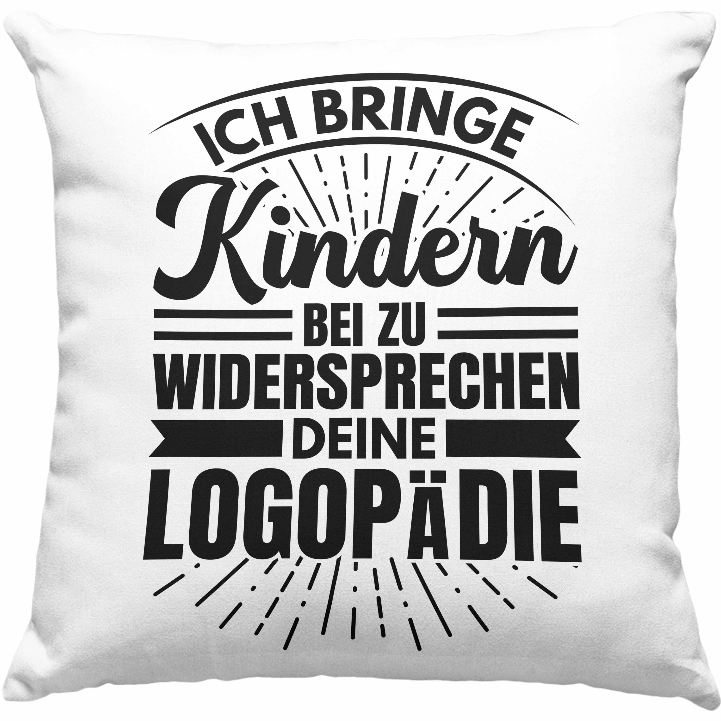 - 40x40 Ich Zu Dekokissen Bringe mit Widersprechen Trendation Logopädin Trendation Blau Dekokissen Bei Kindern Füllung Geschenk Kissen Logopäde Logopädie