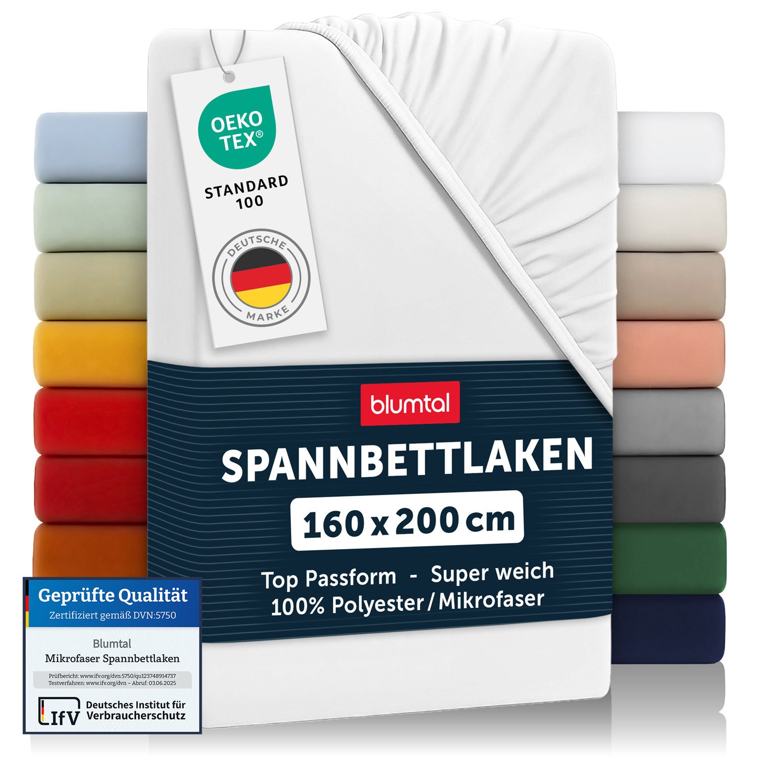 Blumtal Spannbettlaken Bettlaken aus Mikrofaser, Mikrofaser, Gummizug: rundum, (2 Stück)