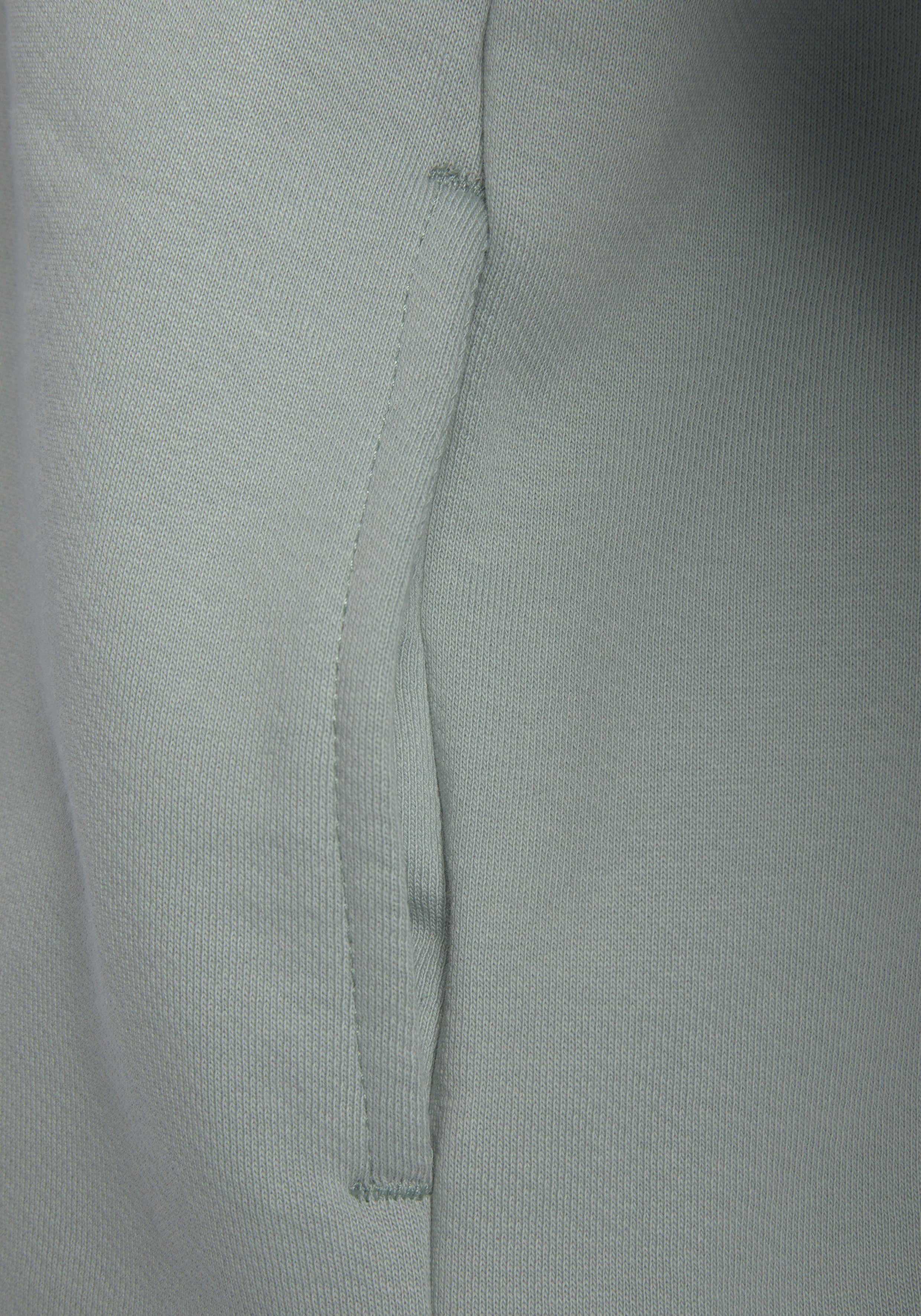graublau aus Loungeanzug organischer LASCANA Loungewear, Sweatjacke Baumwolle,