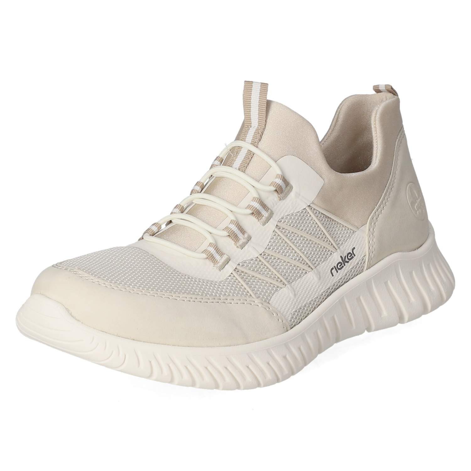 Rieker Rieker M5358-60 Damen Textil & Synthetik beige Slipper günstig online kaufen