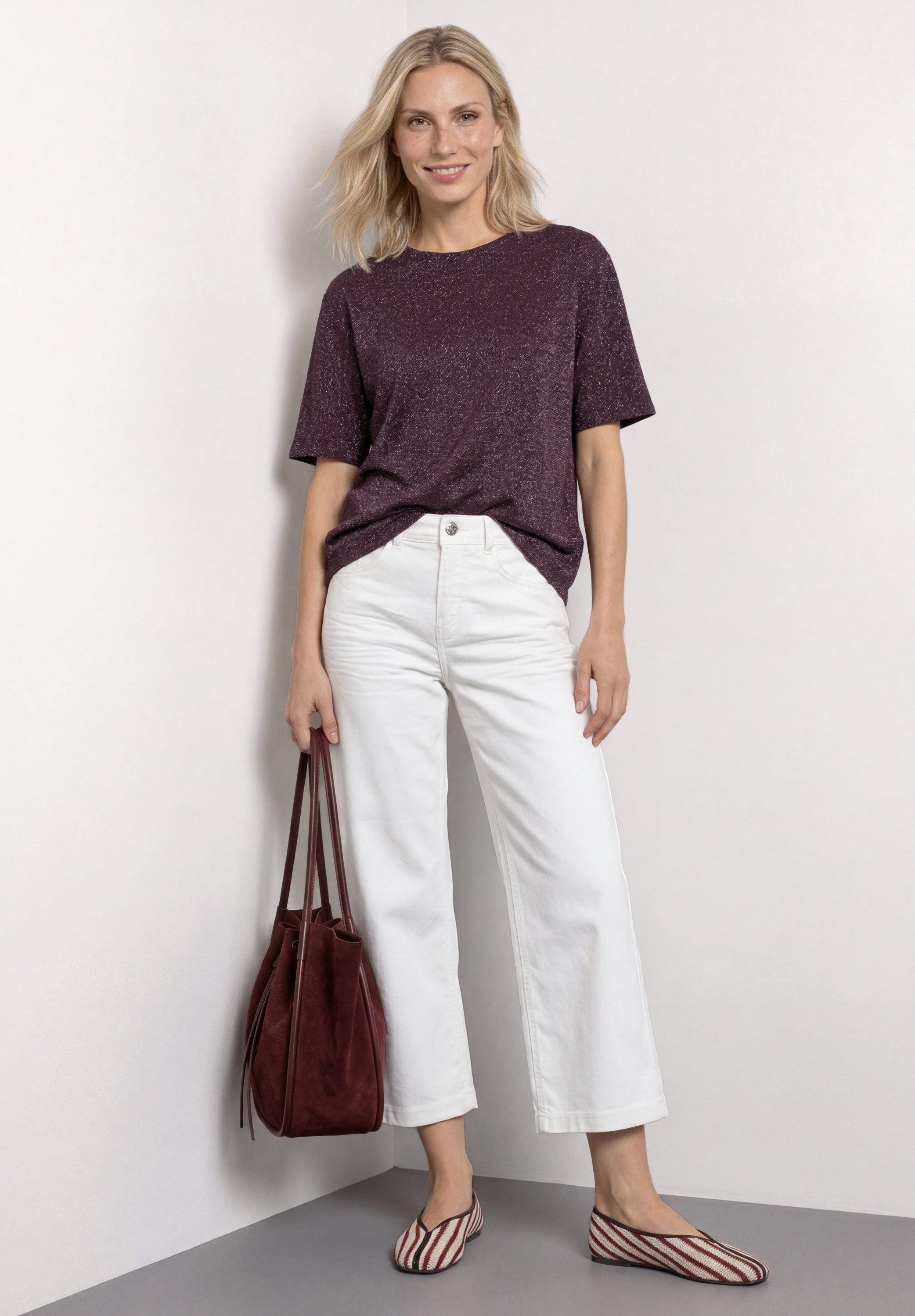 STREET ONE T-Shirt mit Glitzer-Details – Bild 3 von 5