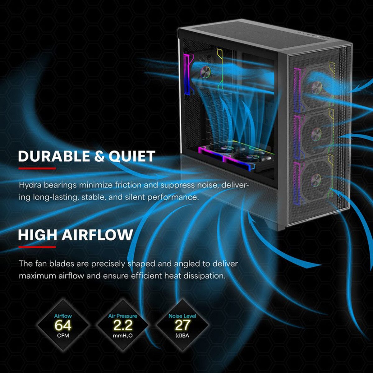 Xilence Gehäuselüfter Gaming Series XF072 ARGB Lüfter 3er Pack, XPF360.ARGB, XF072