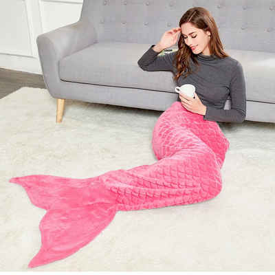 Tagesdecke Meerjungfrauen Kuscheldecke Siren - Meerjungfrau Decke für Sofa & Couch, DecoKing