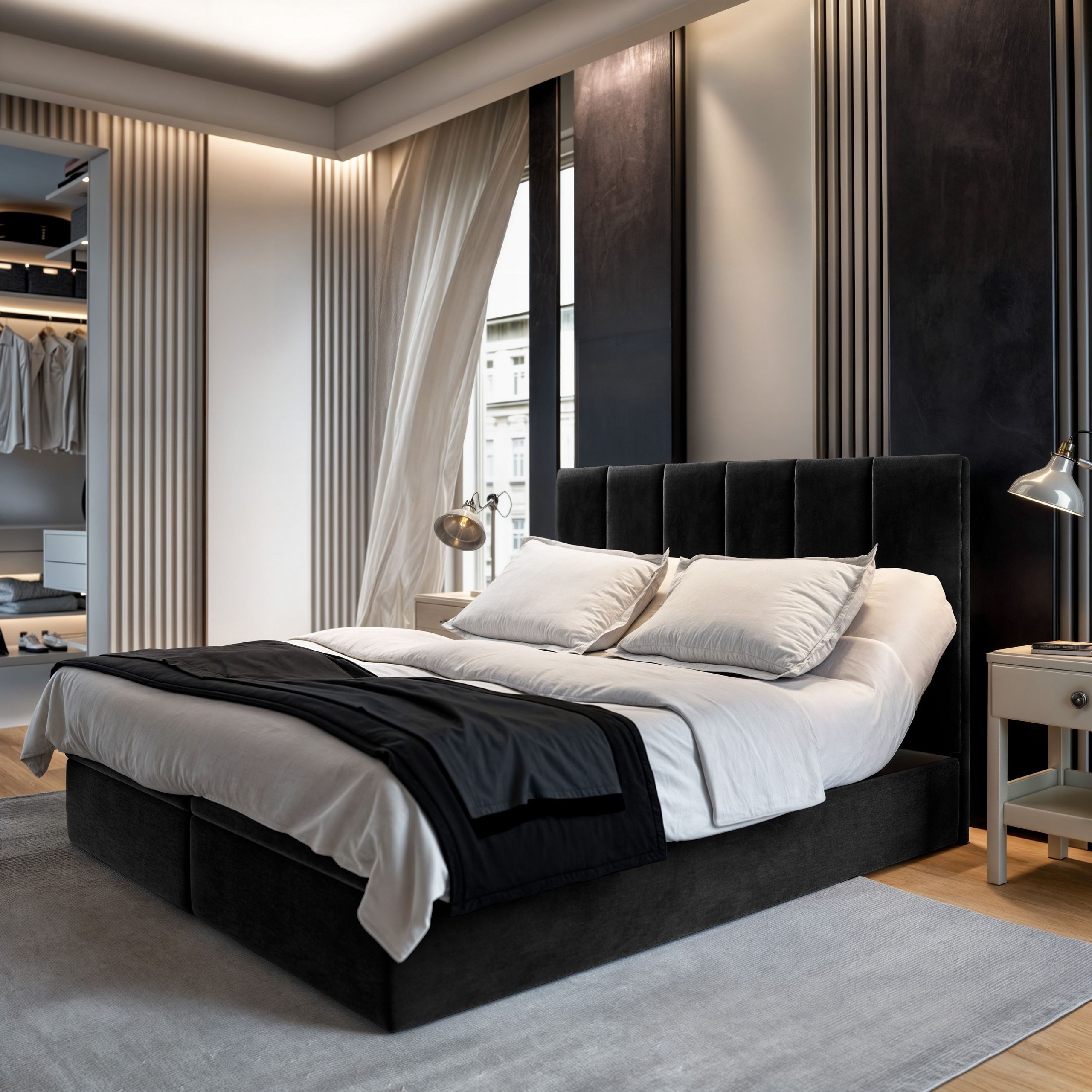 Masseno Boxbett BARINO 160x200 cm mit Bonell Matratze und Topper günstig online kaufen