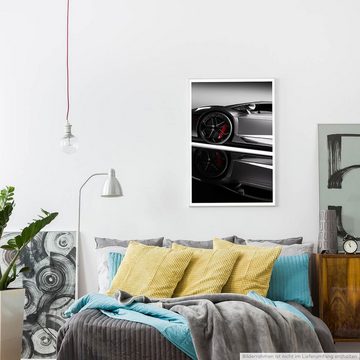 Sinus Art Poster Künstlerische Fotografie  Schneller grauer Sportwagen 60x90cm Poster