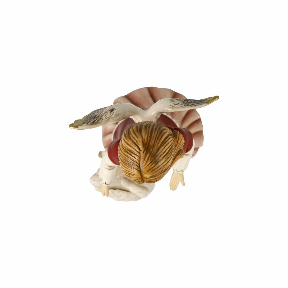 Goebel Engelfigur Anmutiger Schwanenfreund Bordeaux