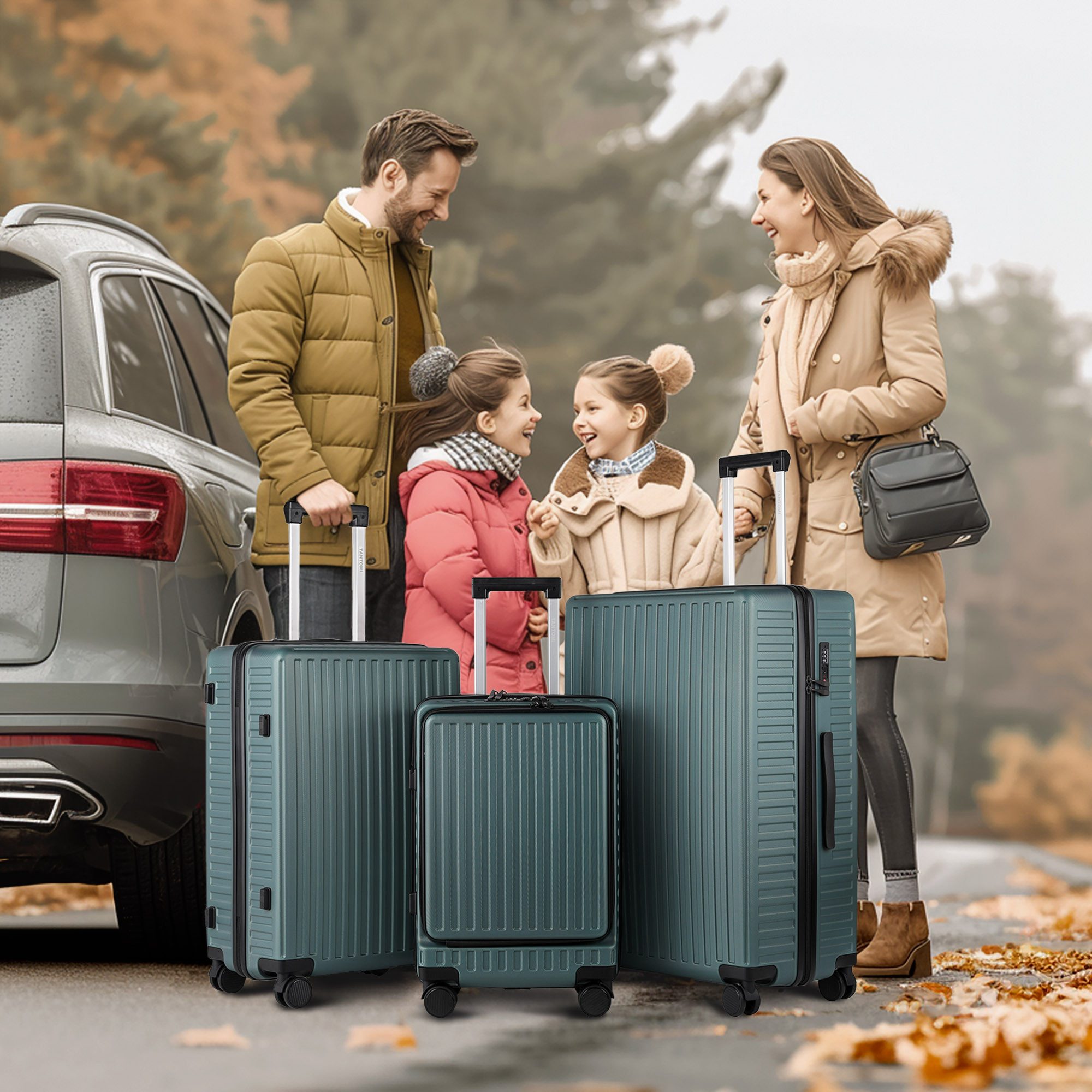 TAN.TOMI Kofferset ABS Handgepäckkoffer Business-Koffer Trolleys mit TSA Sc günstig online kaufen