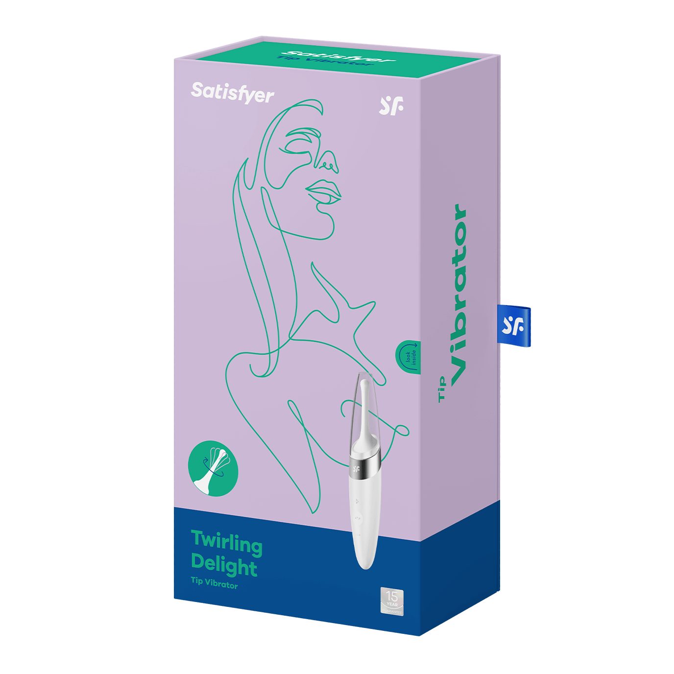 17 cm, weiß Tip-Vibrator 'Twirling Delight, Satisfyer Satisfyer Klitoris-Stimulator (IPX7) wasserdicht