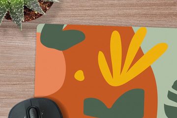 MuchoWow Gaming Mauspad Pflanzen - Farben - Muster (1-St), Mousepad mit Rutschfester Unterseite, Gaming, 40x40 cm, XXL, Großes