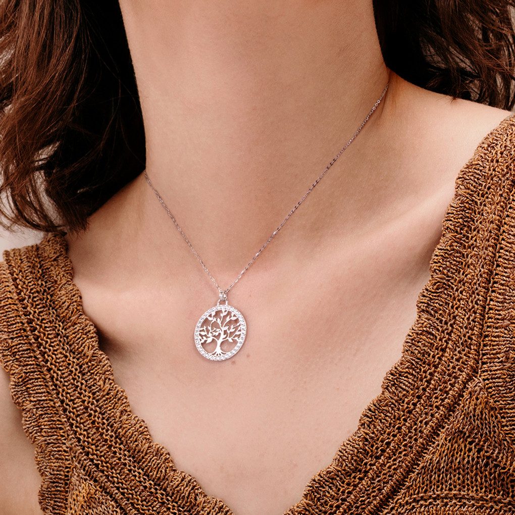 LOTUS SILVER Kette mit Anhänger LP1746-1/1 Damen-Halskette – Lebensbaum-Anh günstig online kaufen
