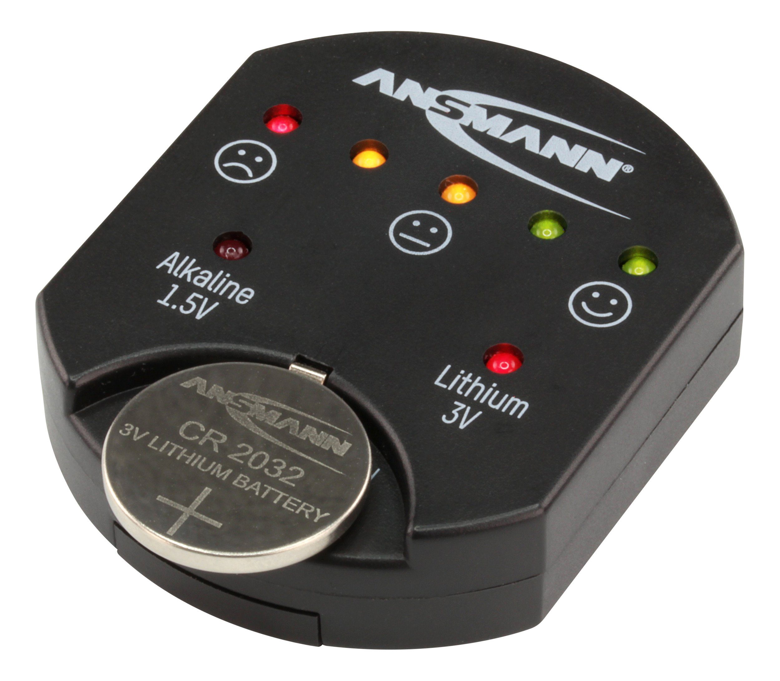 ANSMANN® Knopfzellentester – Alkaline - Lithium Batterie-Ladegerät