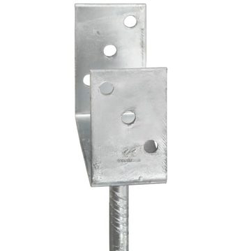 vidaXL H-Pfostenanker Pfostenträger 6 Stk. Silbern 7×6×30 cm Verzinkter Stahl, (6-St)