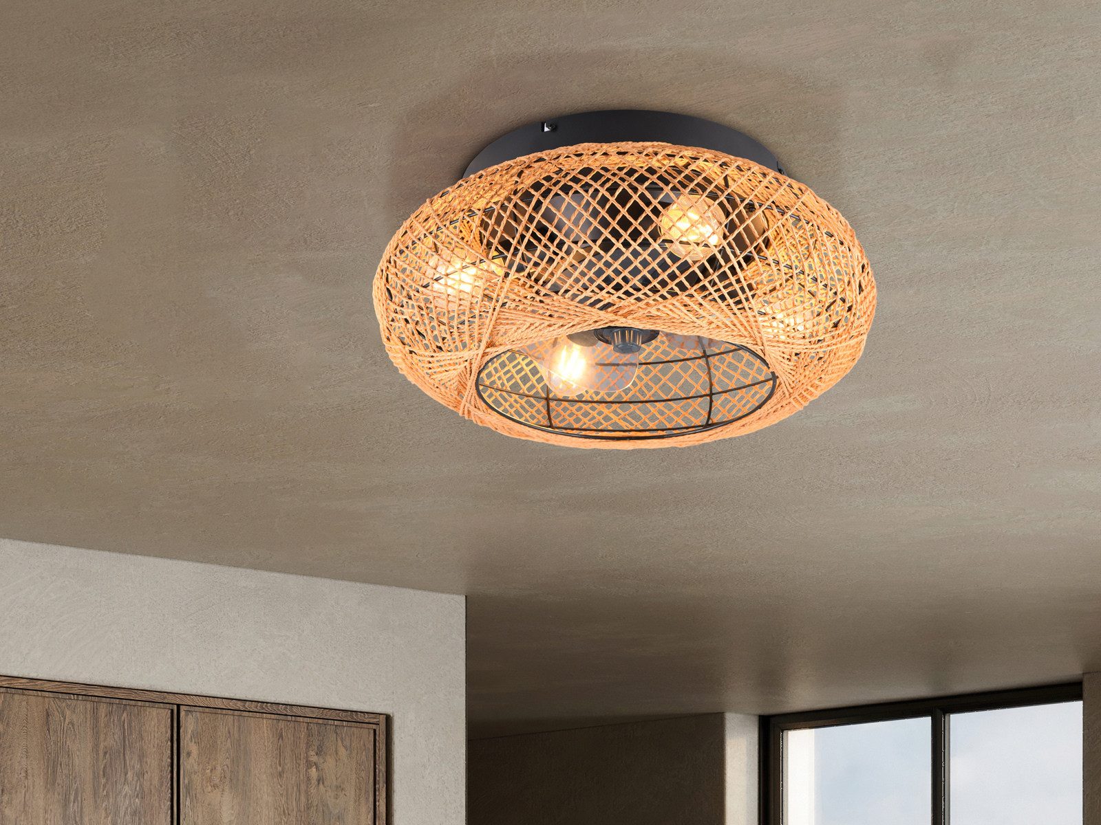 Reality Leuchten LED Deckenleuchte, Ventilatorfunktion, LED günstig online kaufen