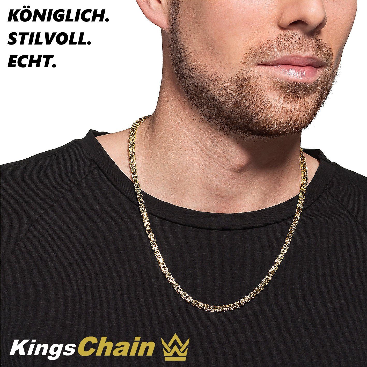 MAVURA KingsChain Edelstahl Königskette aus Größen verschiedenen Kette 6mm Panzerkette Männer Herrenkette in Gold (Halskette), Königliche