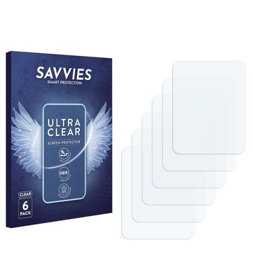 Savvies Schutzfolie für Samsung Gear Live, Displayschutzfolie, 6 Stück, Folie klar