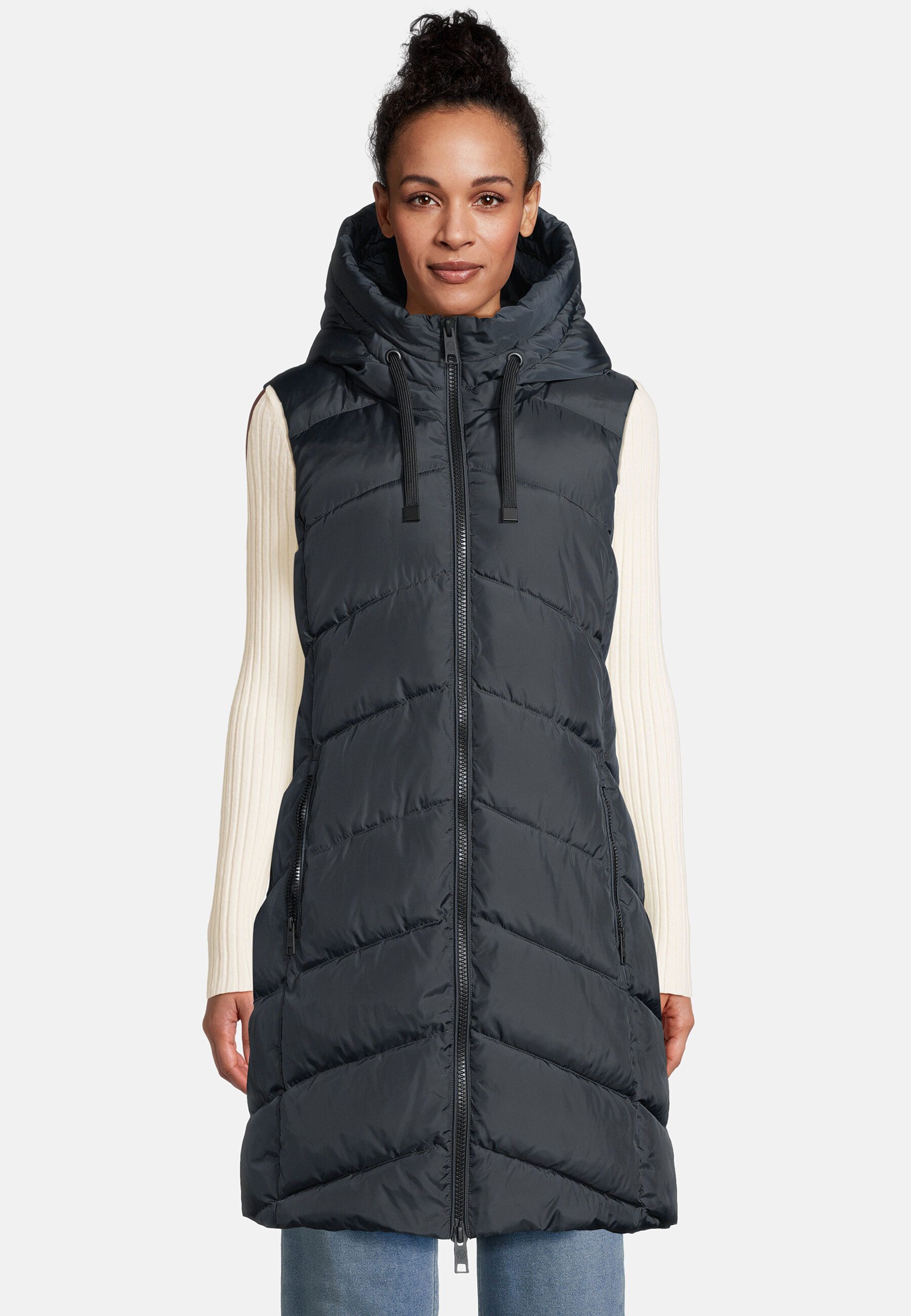 New View Steppweste TM3 mit weitenregulierbarer Kapuze