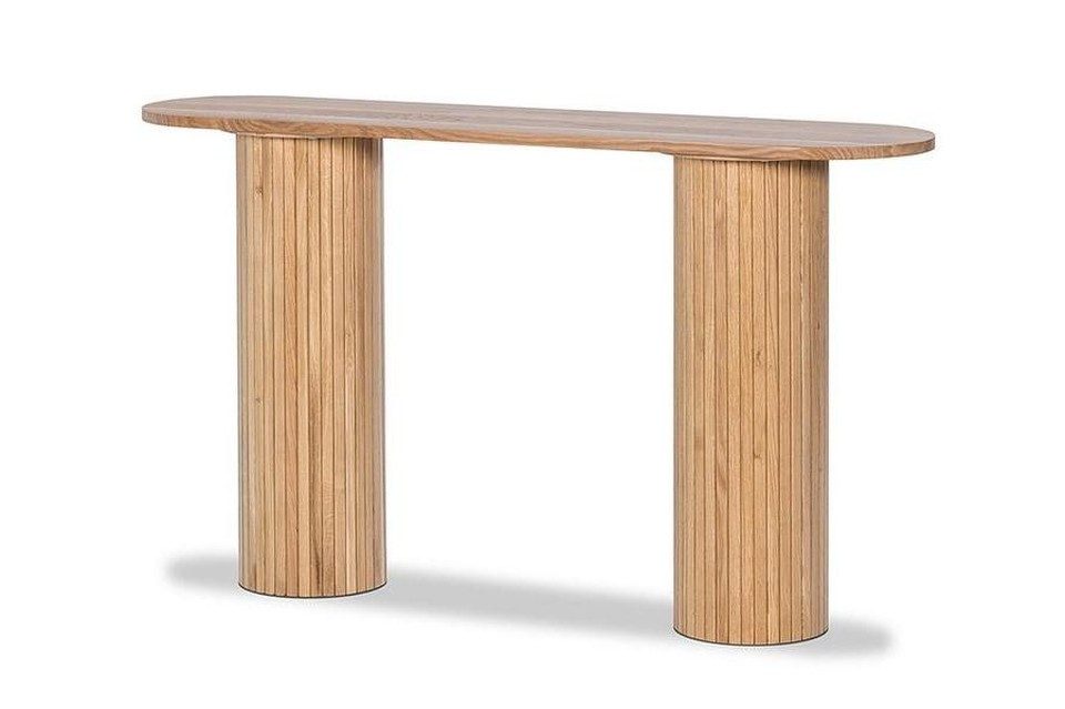 Xlmoebel Konsolentisch Elegante Konsole aus massivem Naturholz mit polierter Oberfläche (1-St), Made in Europa