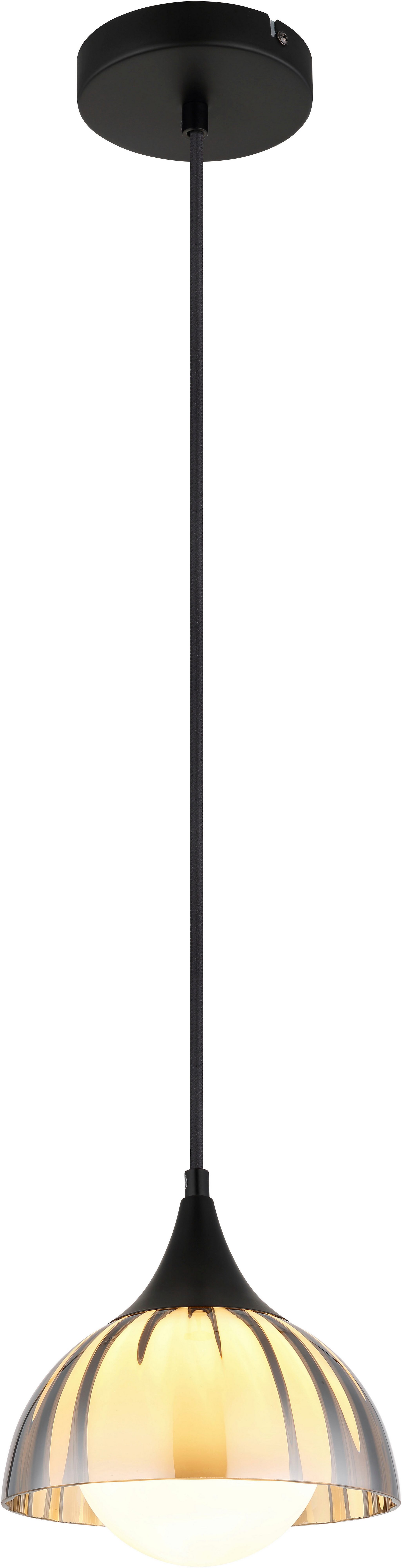 NOWA Pendelleuchte EVA, ohne Leuchtmittel, Glas, Glaskugel opal, Hängelampe, Wohnzimmer, Esstisch