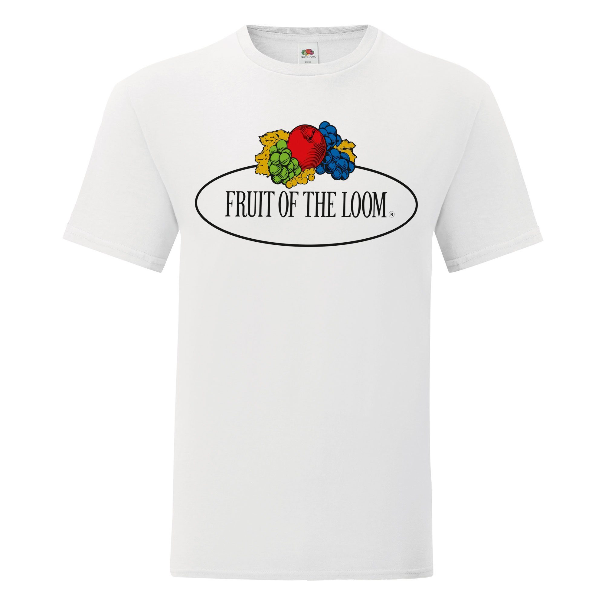 Fruit T-Shirt Iconic groß Loom Vintage-Logo Rundhalsshirt of - 150 weiß the