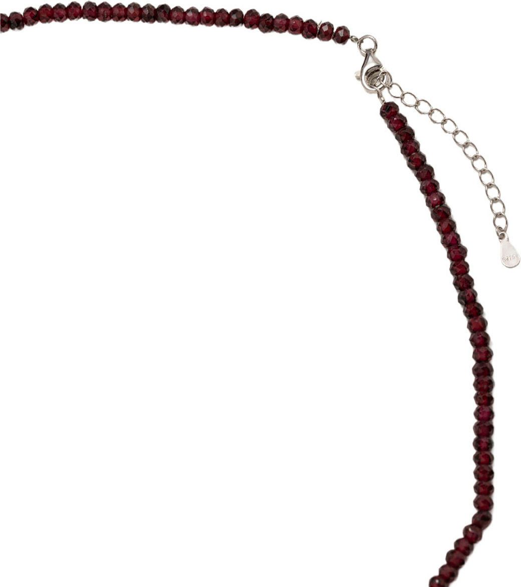 Firetti Collier Schmuck Geschenk Silber 925 Halsschmuck Halskette Edelstein, Made in Germany - mit Granat