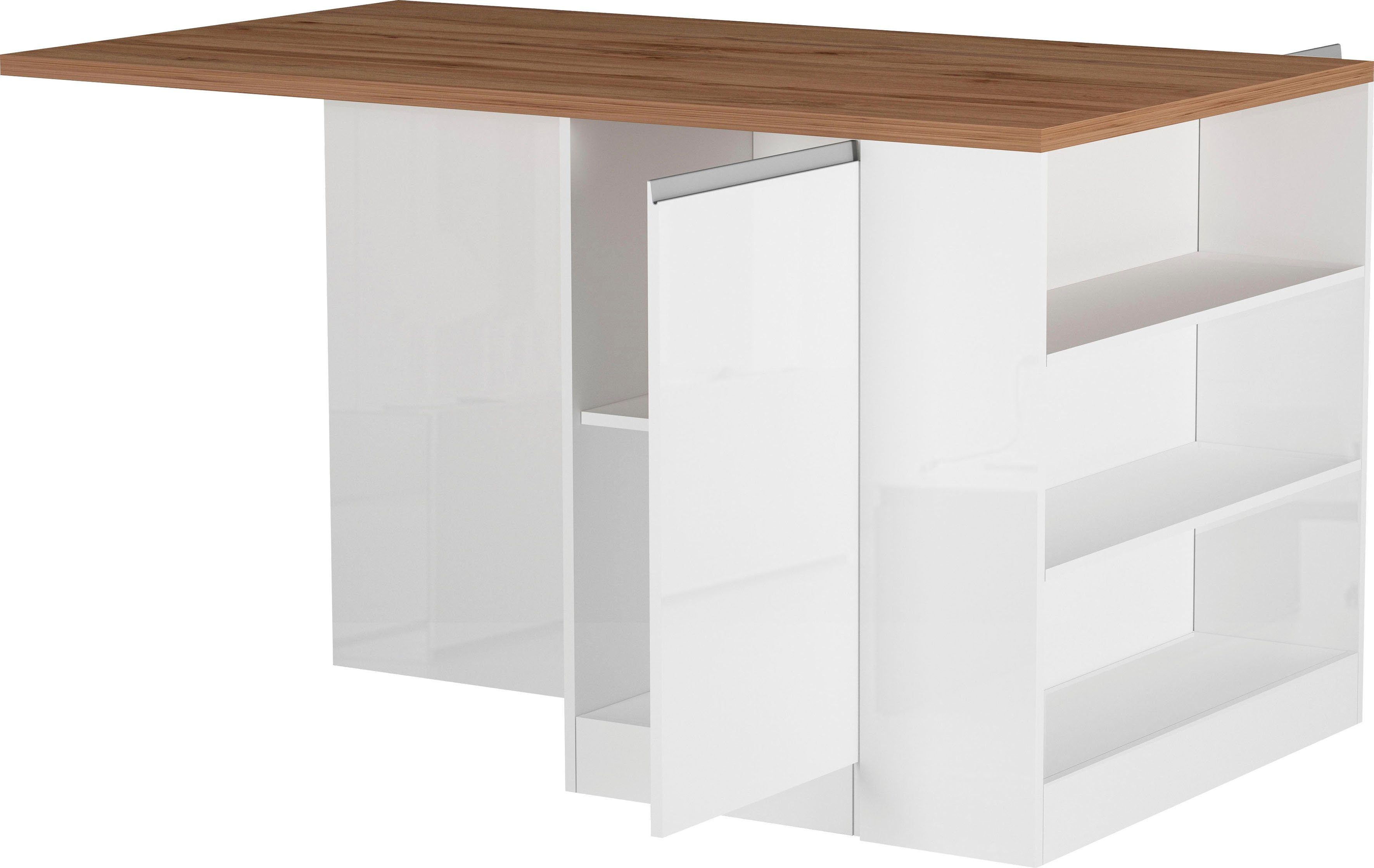 KOCHSTATION Kücheninsel KS-Sole, Breite 160 cm, 2 Türen, 4 offene Fächer günstig online kaufen