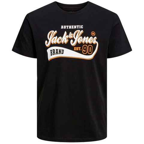 Jack & Jones Rundhalsshirt Große Größen Herren T-Shirt schwarz Jack&Jones Print JJELOGO