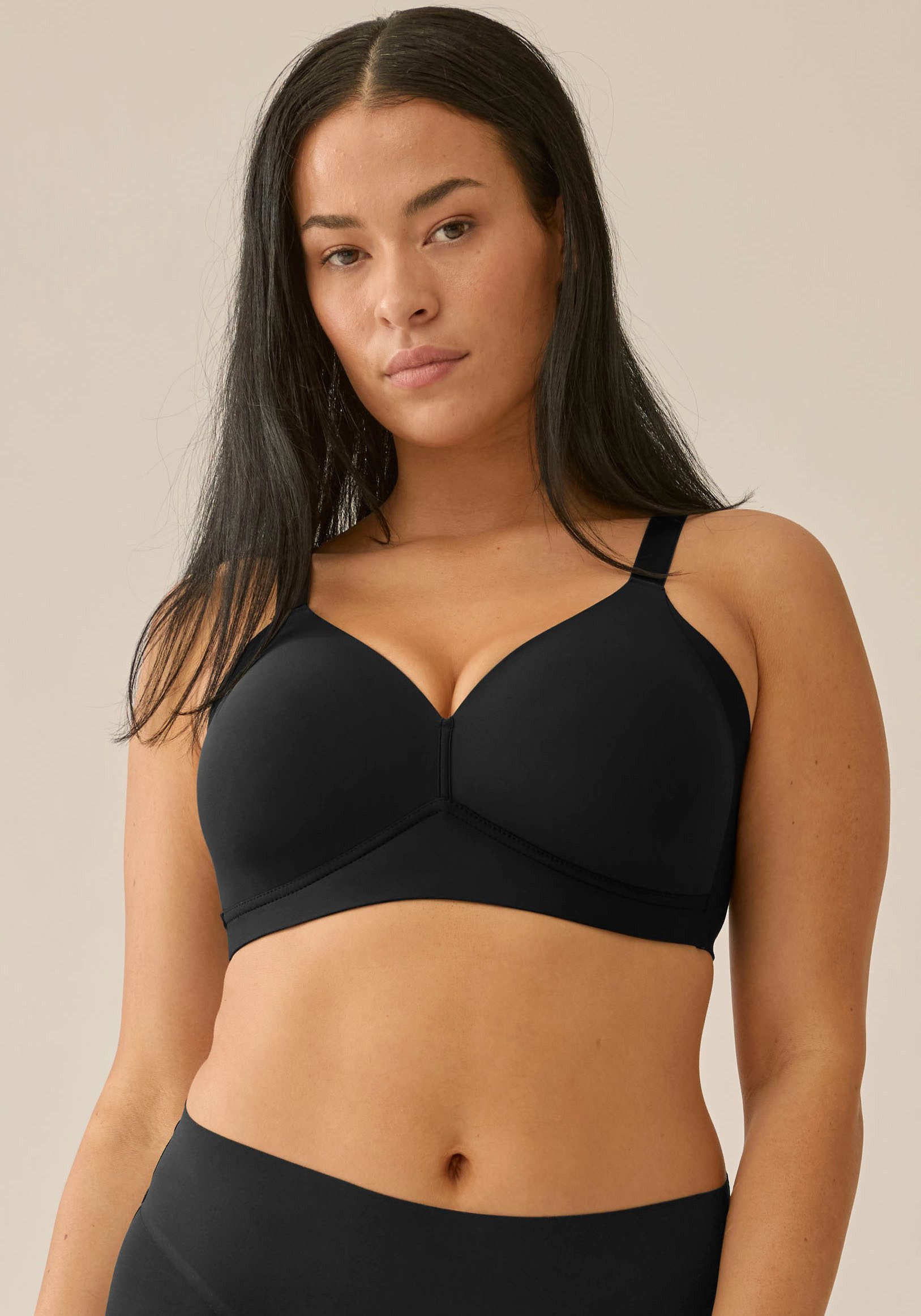 Naturana Soft-BH Smoothing flache nahtlose Abschlüsse, breites Unterbrustband, ohne Bügel, basic