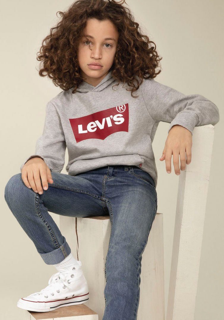 Levi's® Kids Kapuzensweatshirt HOODIE grey BOYS BATWING for