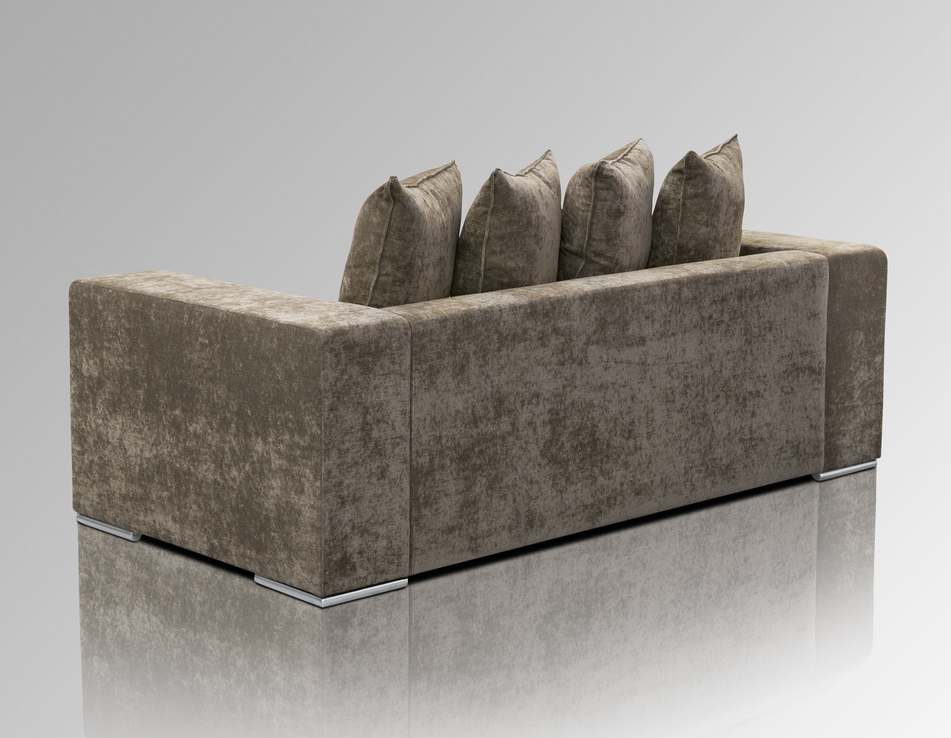 'George' AMARIS 4 Braun Sofa 2 Elements gemütlich Samt Stoff-Bezug Sitzer od. Größen Couch 2m, (Samt)