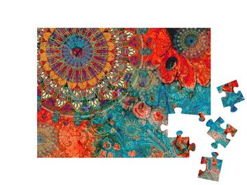 puzzleYOU Puzzle Mandala im indischen und vedischen Design, 48 Puzzleteile, puzzleYOU-Kollektionen Mandalas