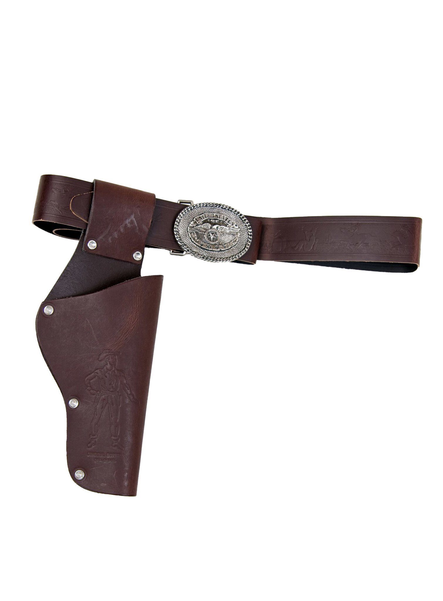 Cowboy-Kostüm Western Pistolengürtel braun