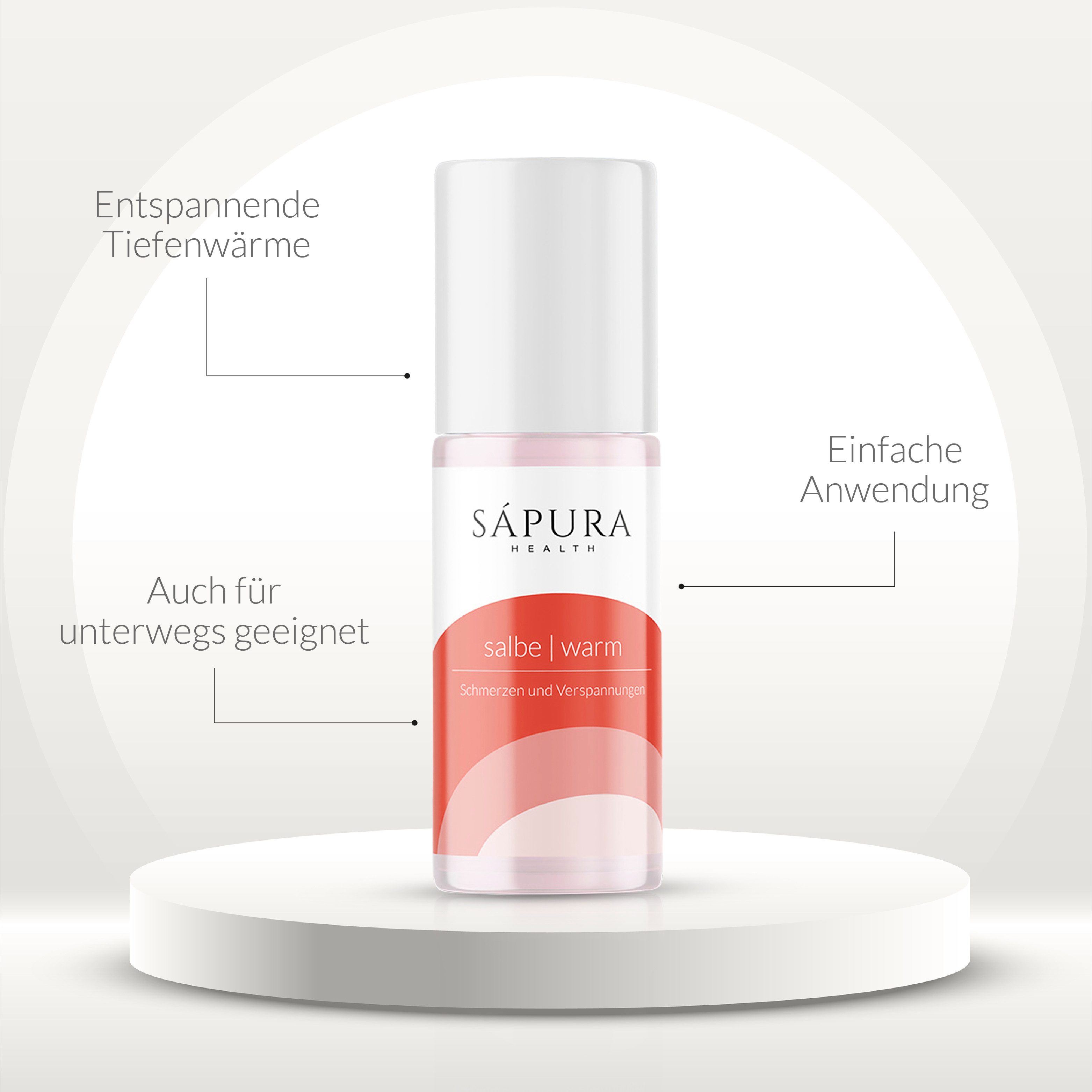 SAPURA Health Hautcreme Wärmesalbe Schmerzsalbe Roll-On - Extra Stark für Rücken & Schulter, 1-tlg.
