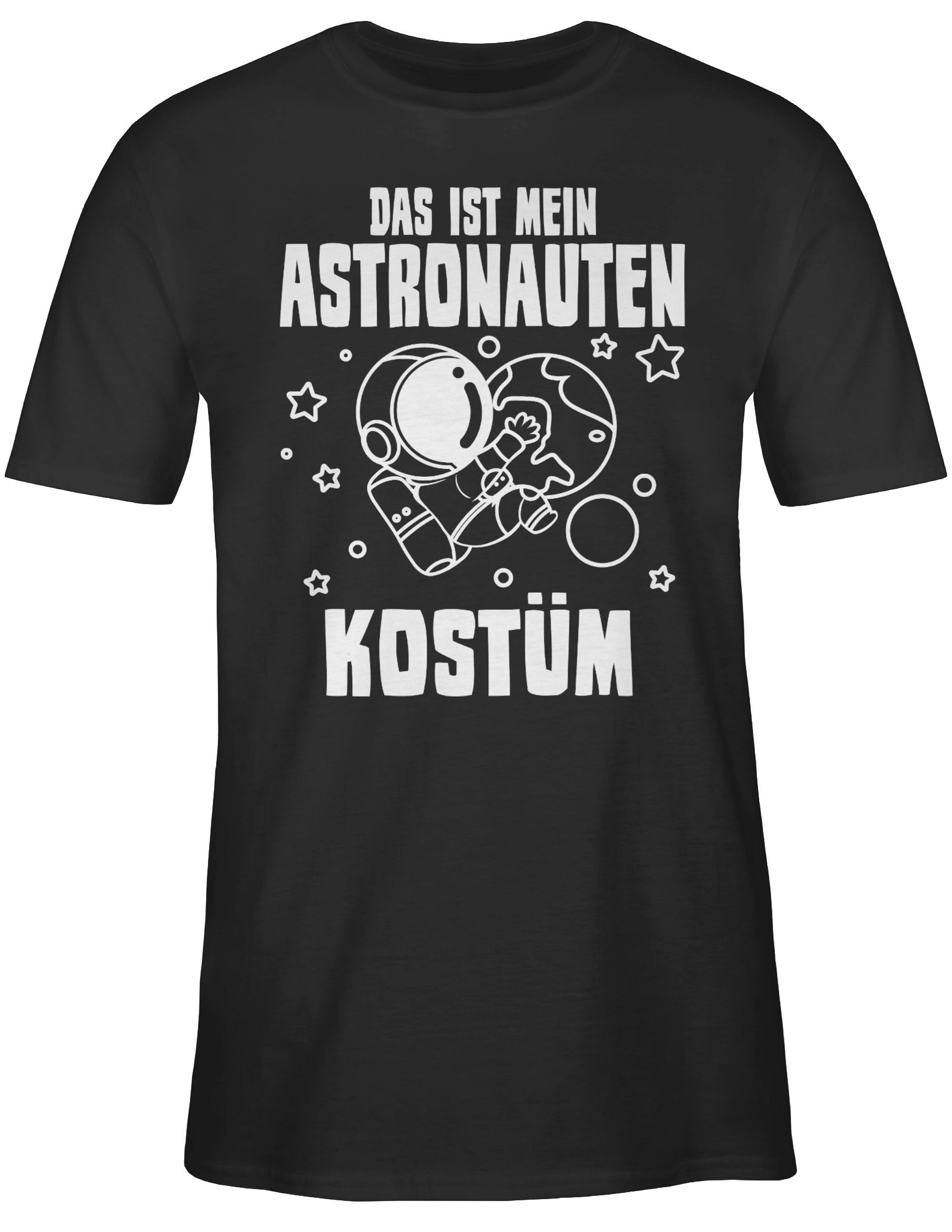 1 Schwarz mein Outfit ist T-Shirt Astronaut Kostüm Astronauten Astronautenkostüm - Shirtracer Karneval Weltraum Das