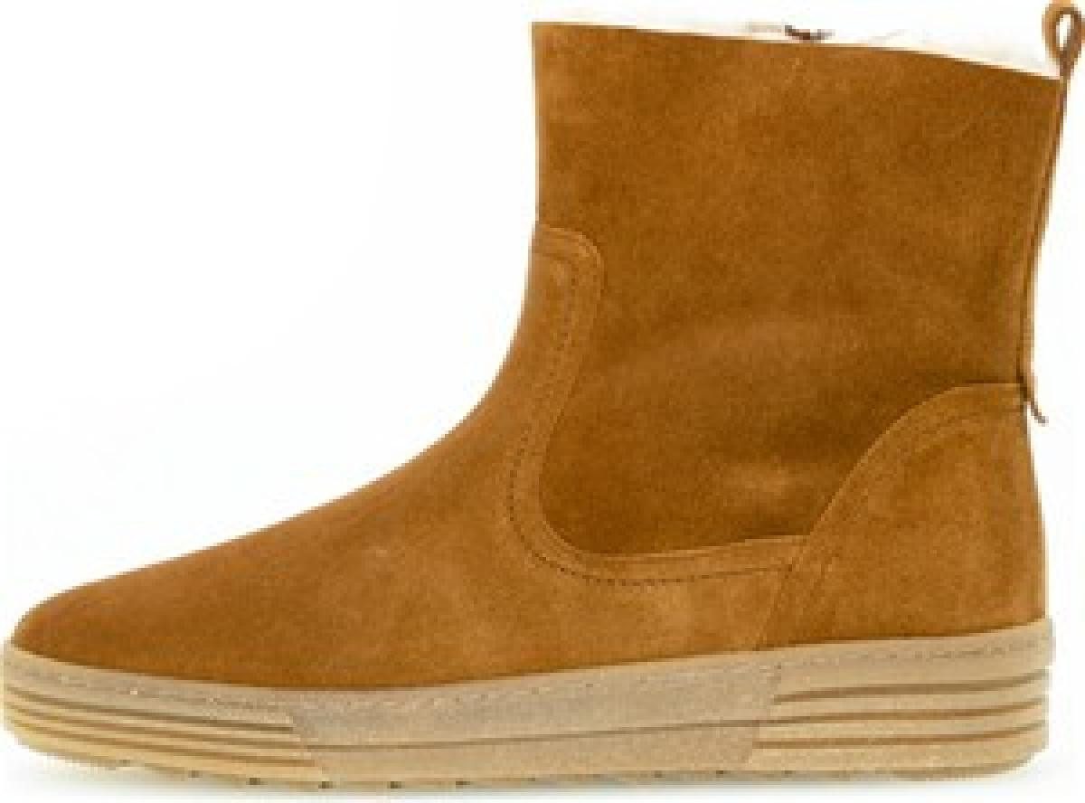 Gabor Velour cognac Lammfell Stiefelette günstig online kaufen