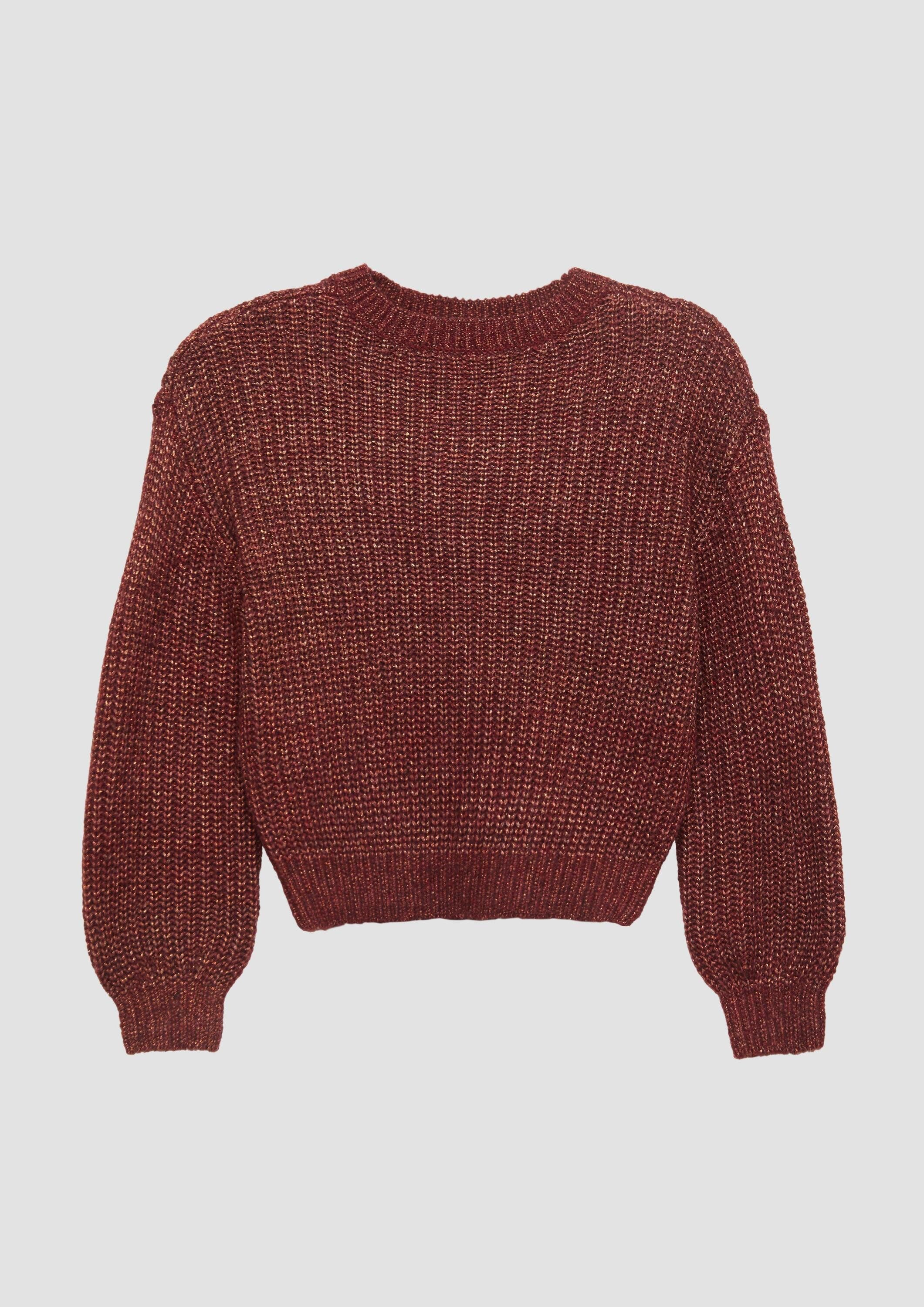 s.Oliver Longpullover Strickpullover Oversized Strickpullover mit Glitzergarn