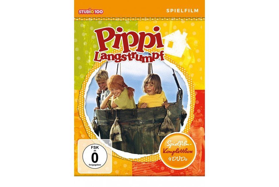 DVD Pippi Langstrumpf Spielfilm Komplettbox (4 DVD)