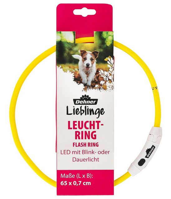 Dehner Hunde-Halsband LED Hunde-Leuchthalsband, verstellbar, Polyester, Keine Angabe