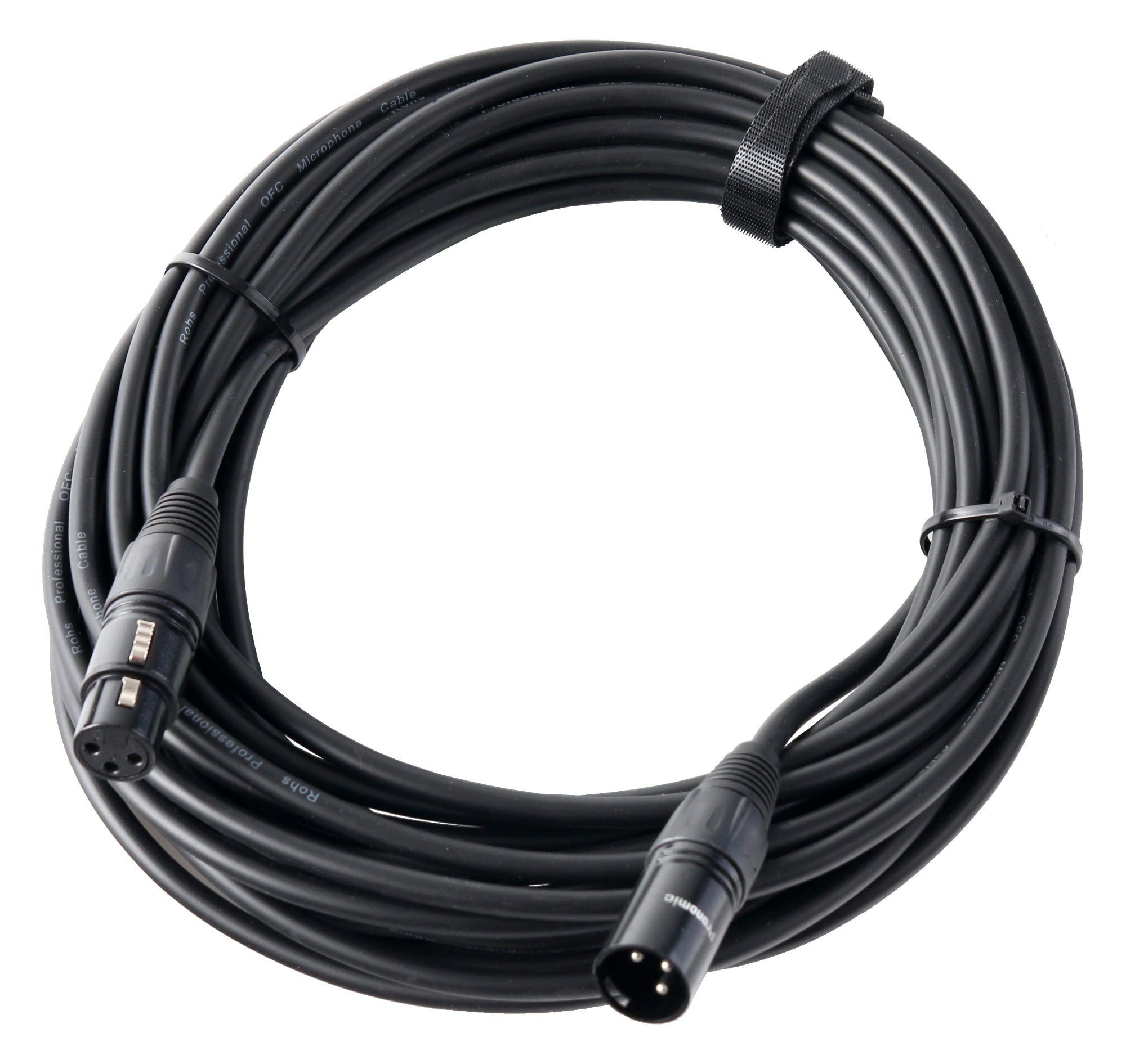 Pronomic XFXM-10 Mikrofonkabel XLR 10m Schwarz 4er Set Audio-Kabel, XLR, XLR (1000 cm), Stecker handgelötet, säure- und ölfest – Bild 2 von 4