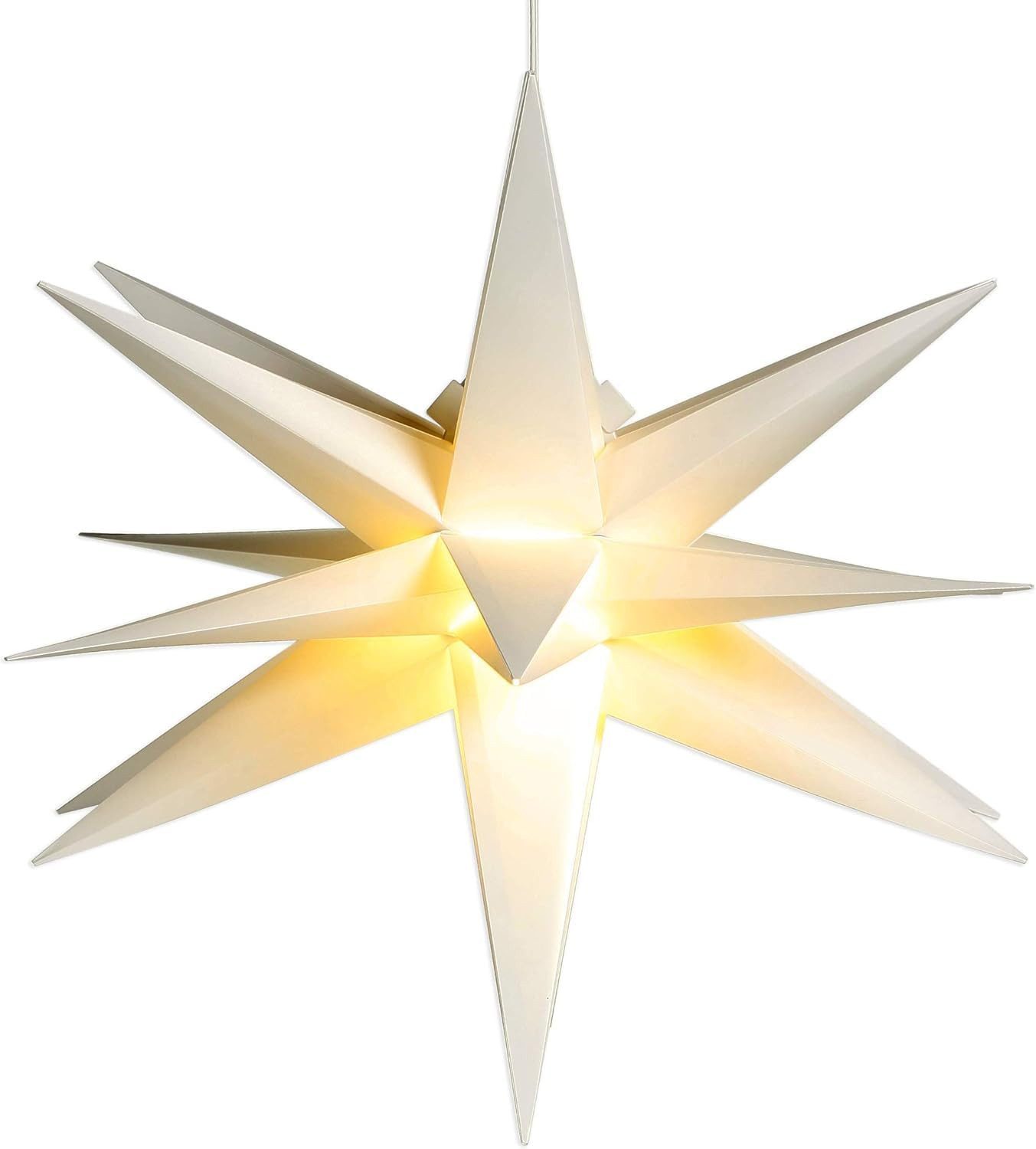 Gartenpirat LED Stern Faltstern 18 Zacken aus Kunstoff-Folie mit LED-Birne günstig online kaufen