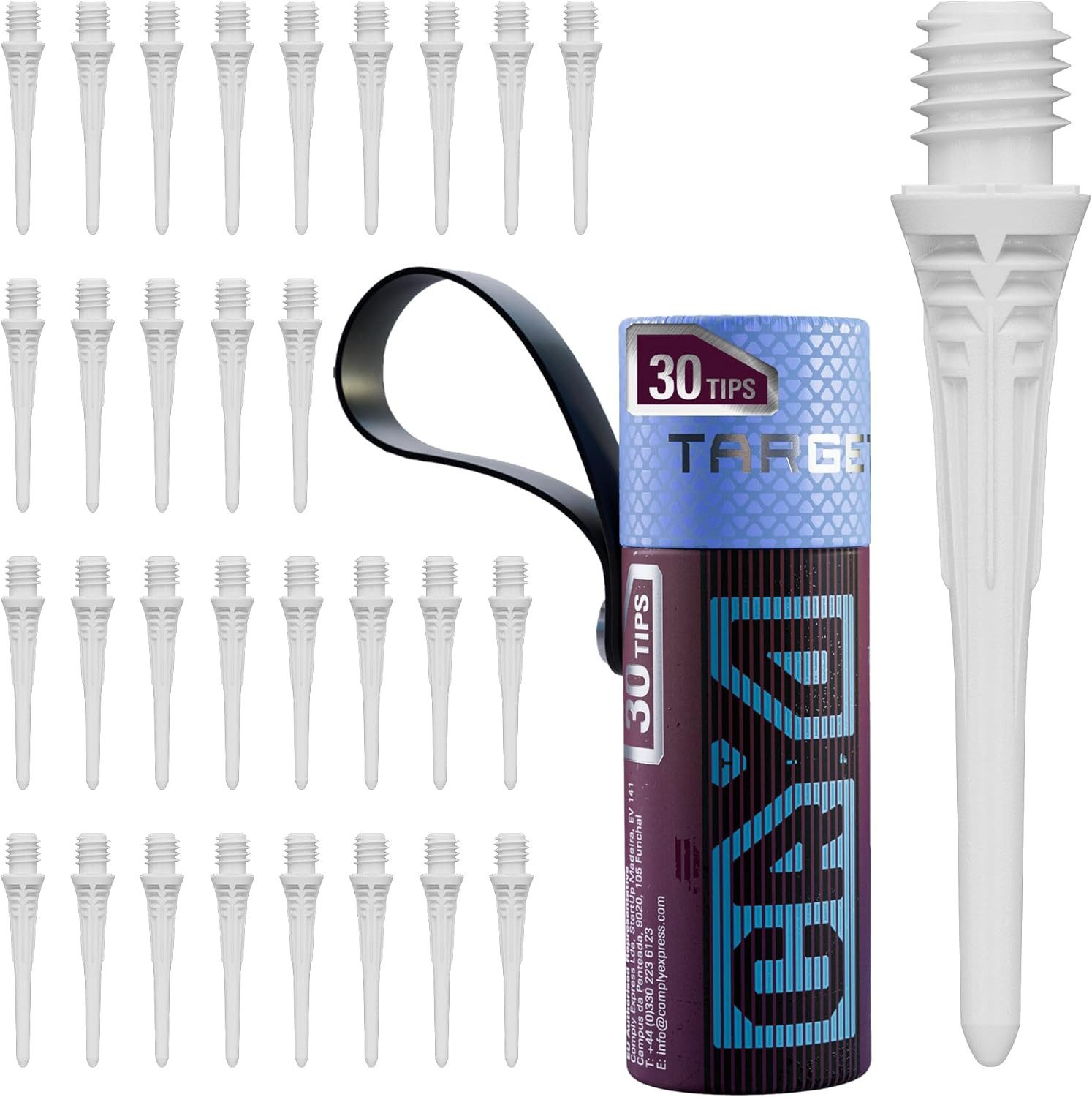 TARGET DARTS Softdarts 2 Pack Cryo Soft Tip Point, insgesamt 60 Tips, Weiß, 2BA-Gewinde