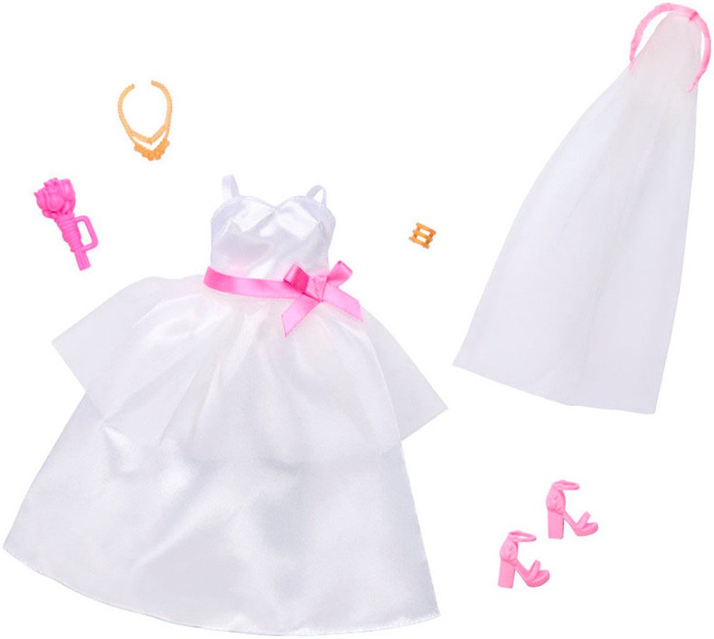 Barbie Puppenkleidung Barbie Fashions, Barbie-Mode, Set mit Braut-Outfit, f günstig online kaufen