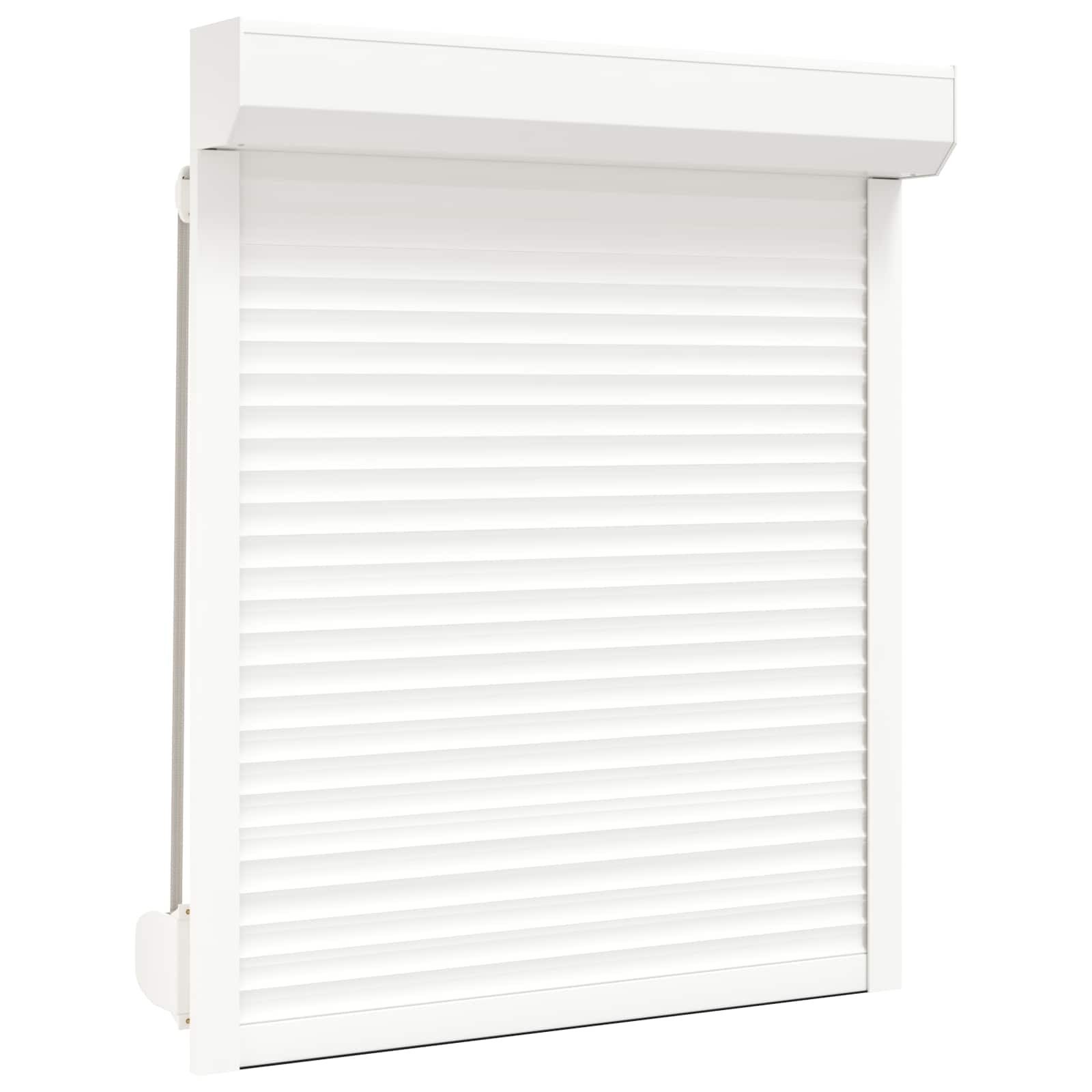 vidaXL Fensterladen Rollladen Weiß 100 x 130 cm Aluminium und Polyurethan, BxH: 14x130 cm, (1-St)