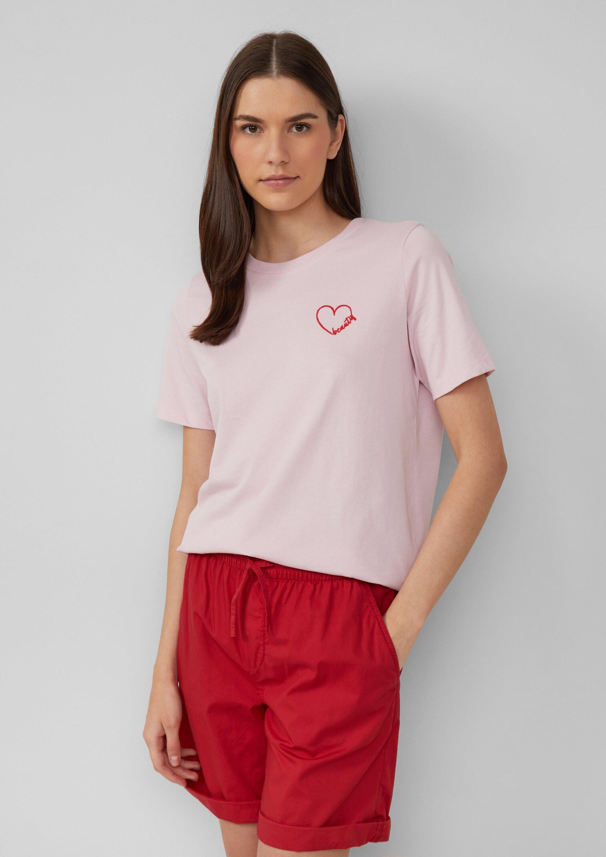s.Oliver Kurzarmshirt T-Shirt Jerseyshirt aus Baumwolle günstig online kaufen