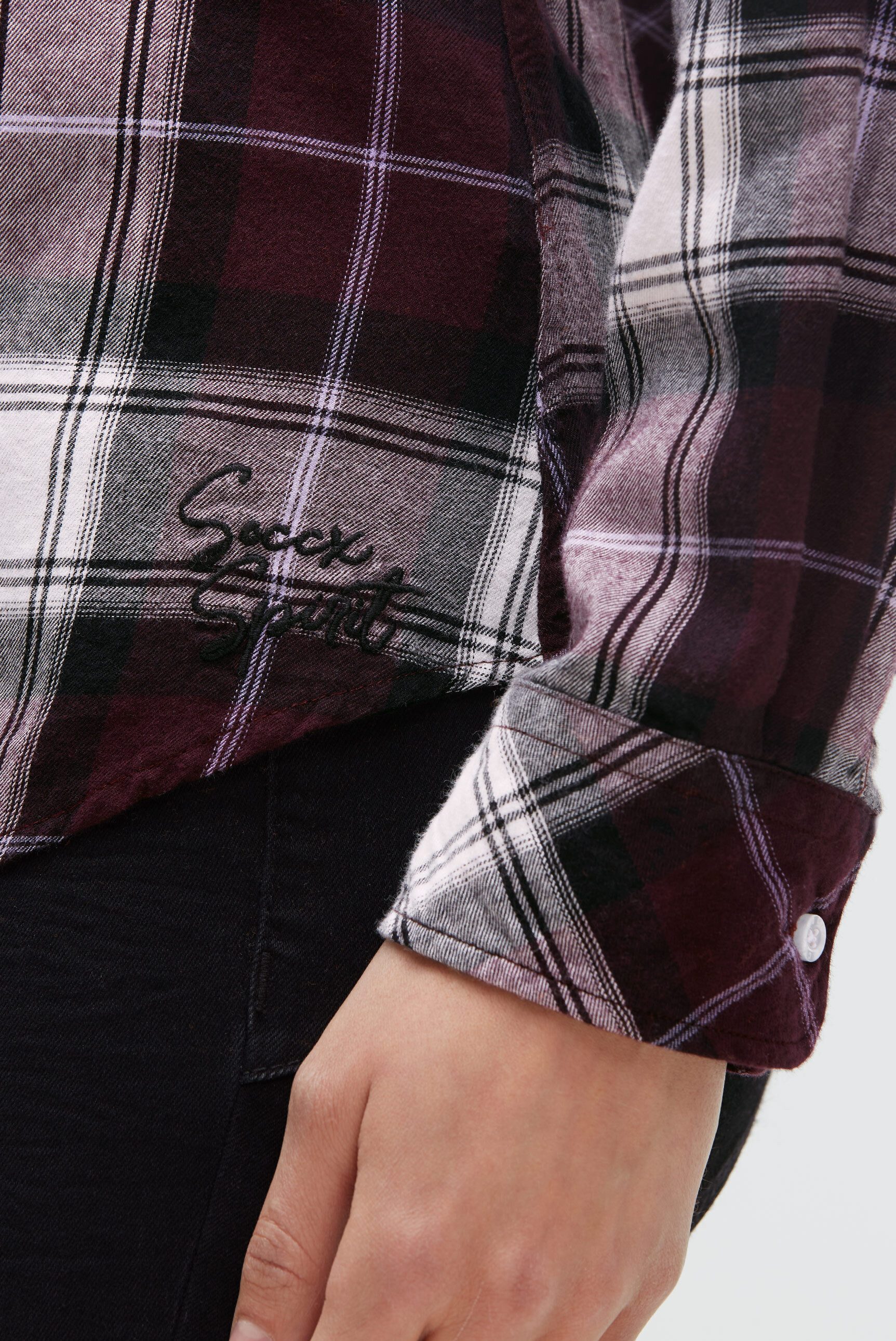 SOCCX Langarmbluse aus Baumwolle