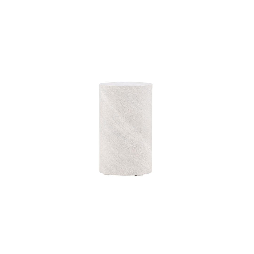 Venture Home Couchtisch York Ecktisch Ø30 cm Sockel grau.