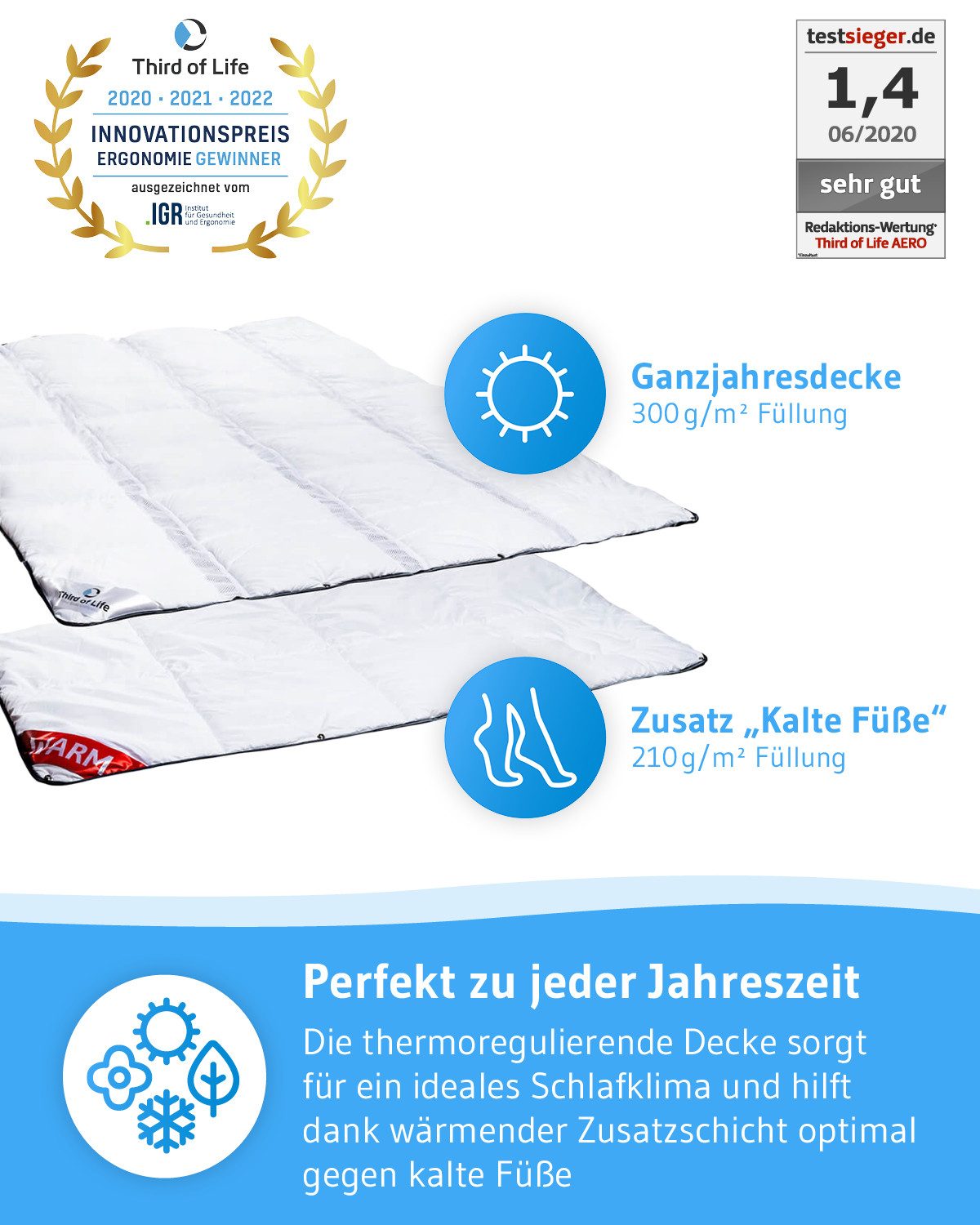 Third of Life Microfaserbettdecke AERO ActiveClima günstig online kaufen