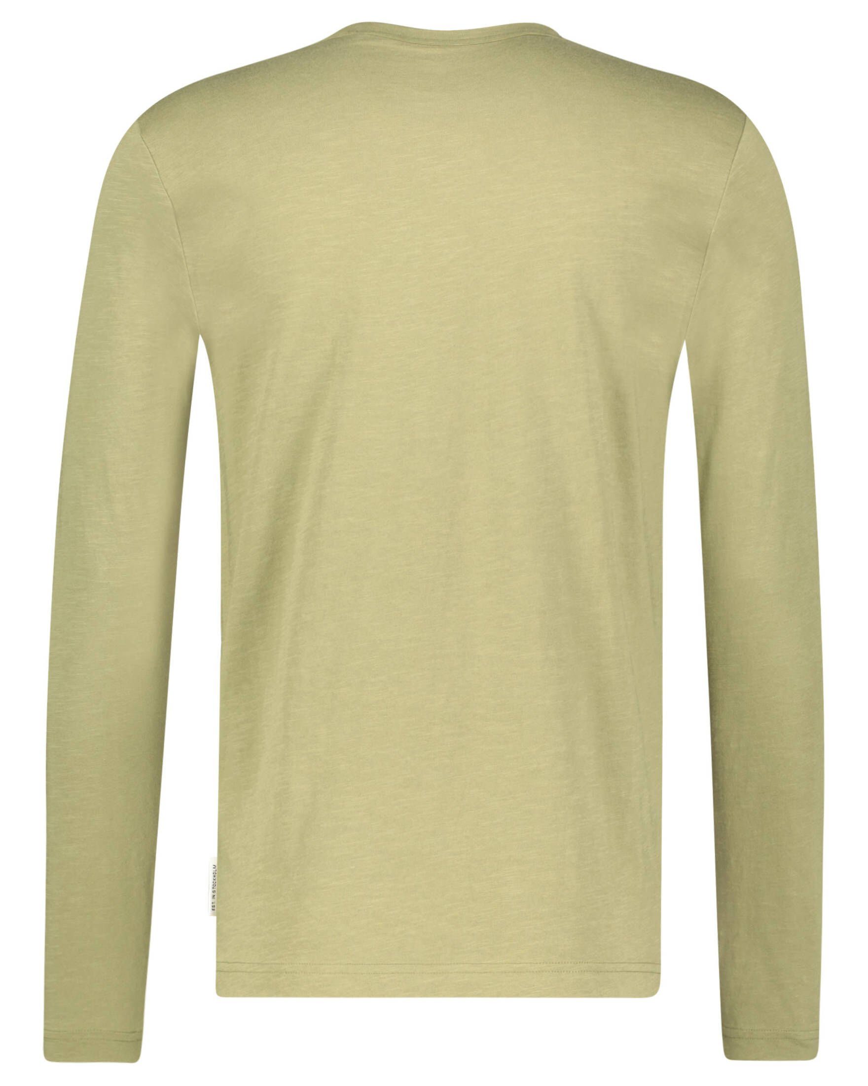 Longsleeve Marc T-Shirt (1-tlg) O'Polo (45) oliv SLUB Herren