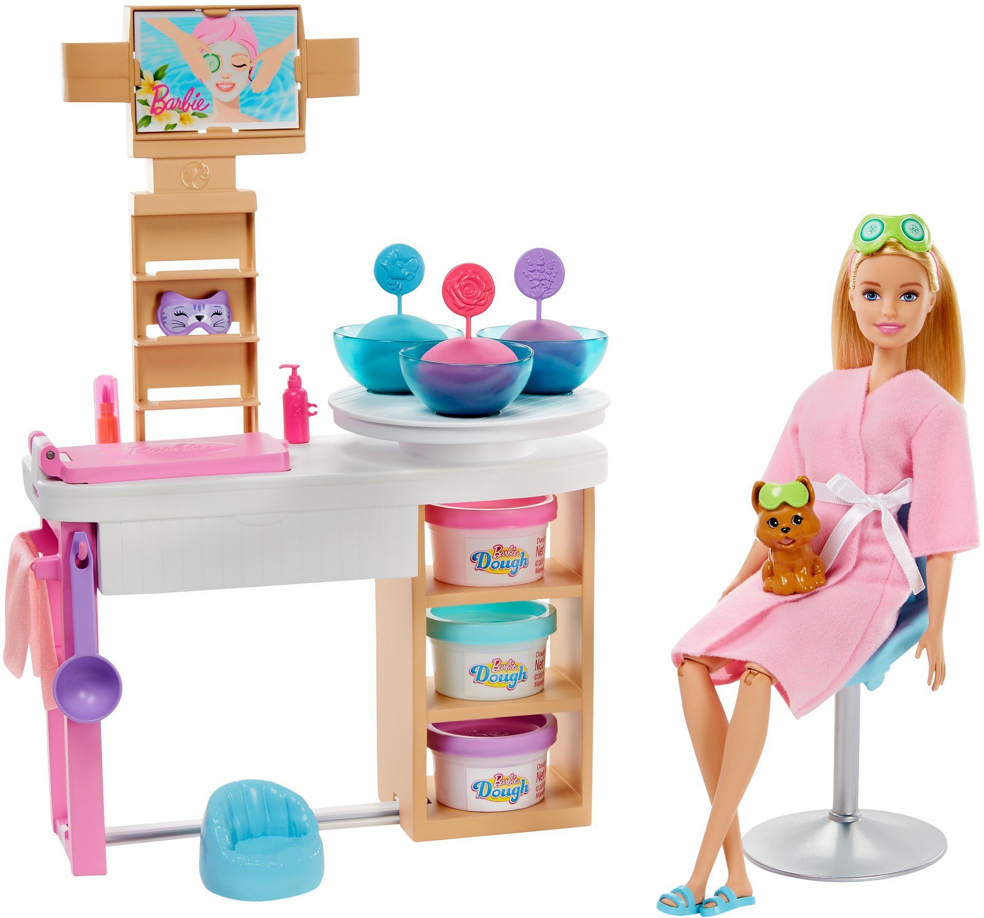 Image of Barbie Anziehpuppe »Wellness Gesichtsmasken«, mit Knete