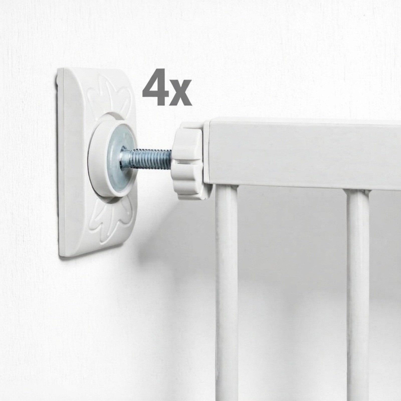 Bronea Türschutzgitter 4X Wandschutz Pads Eckig für Treppengitter & Türschu günstig online kaufen